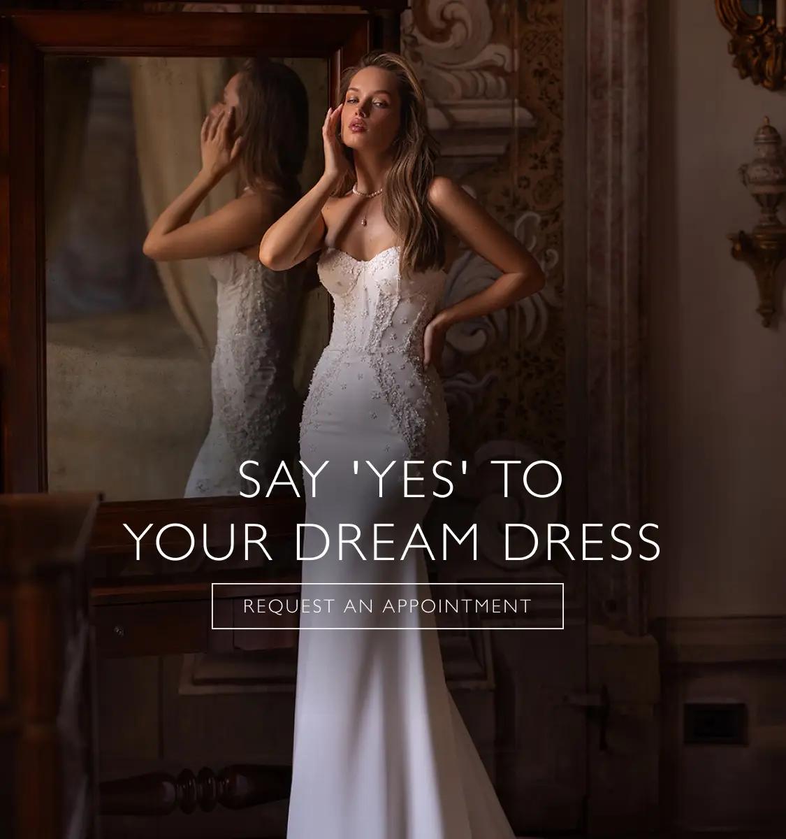 Find your dream wedding dress at XO Bridals. Mobile image.
