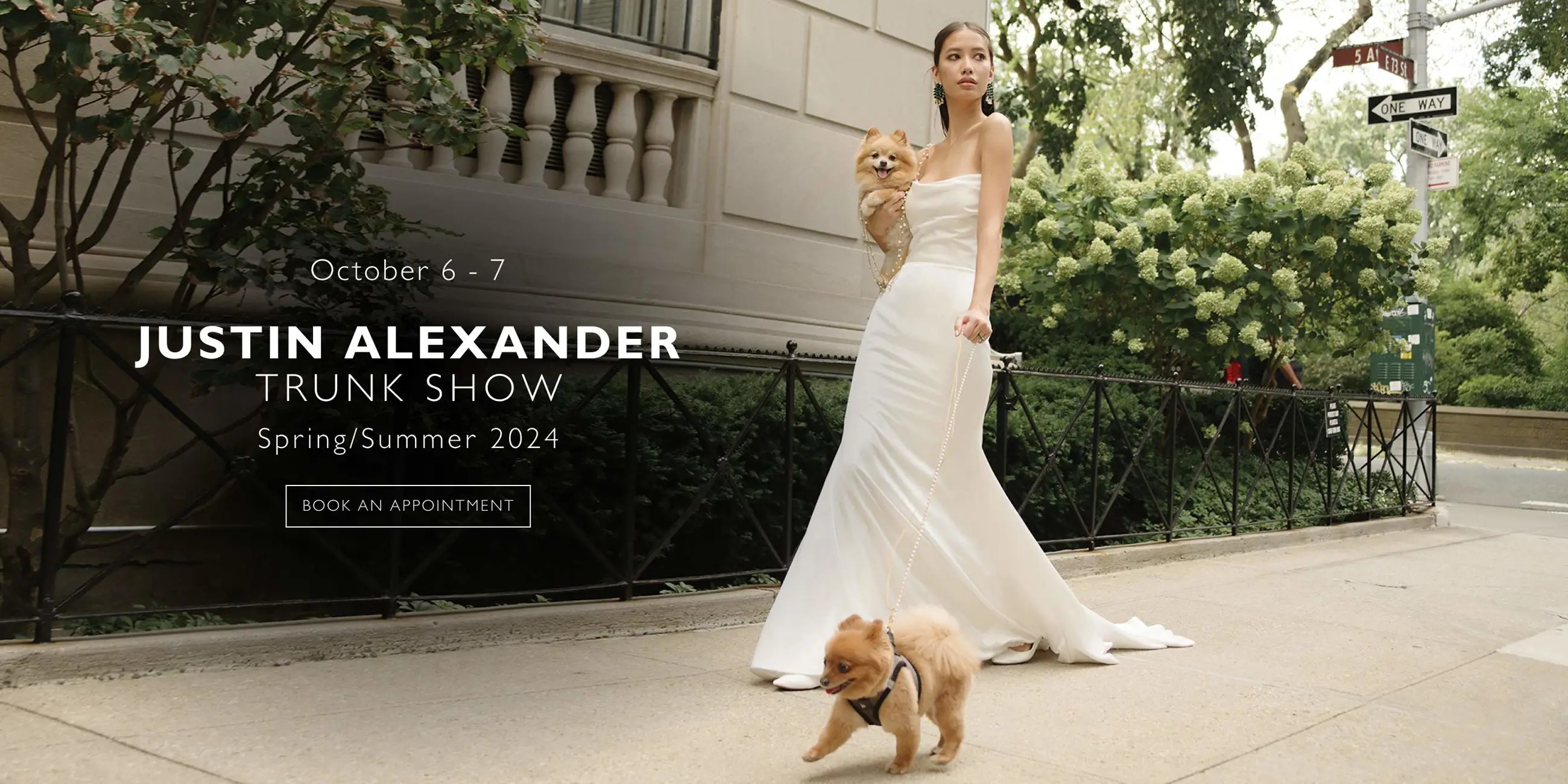 Justin Alexander Trunk Show banner
